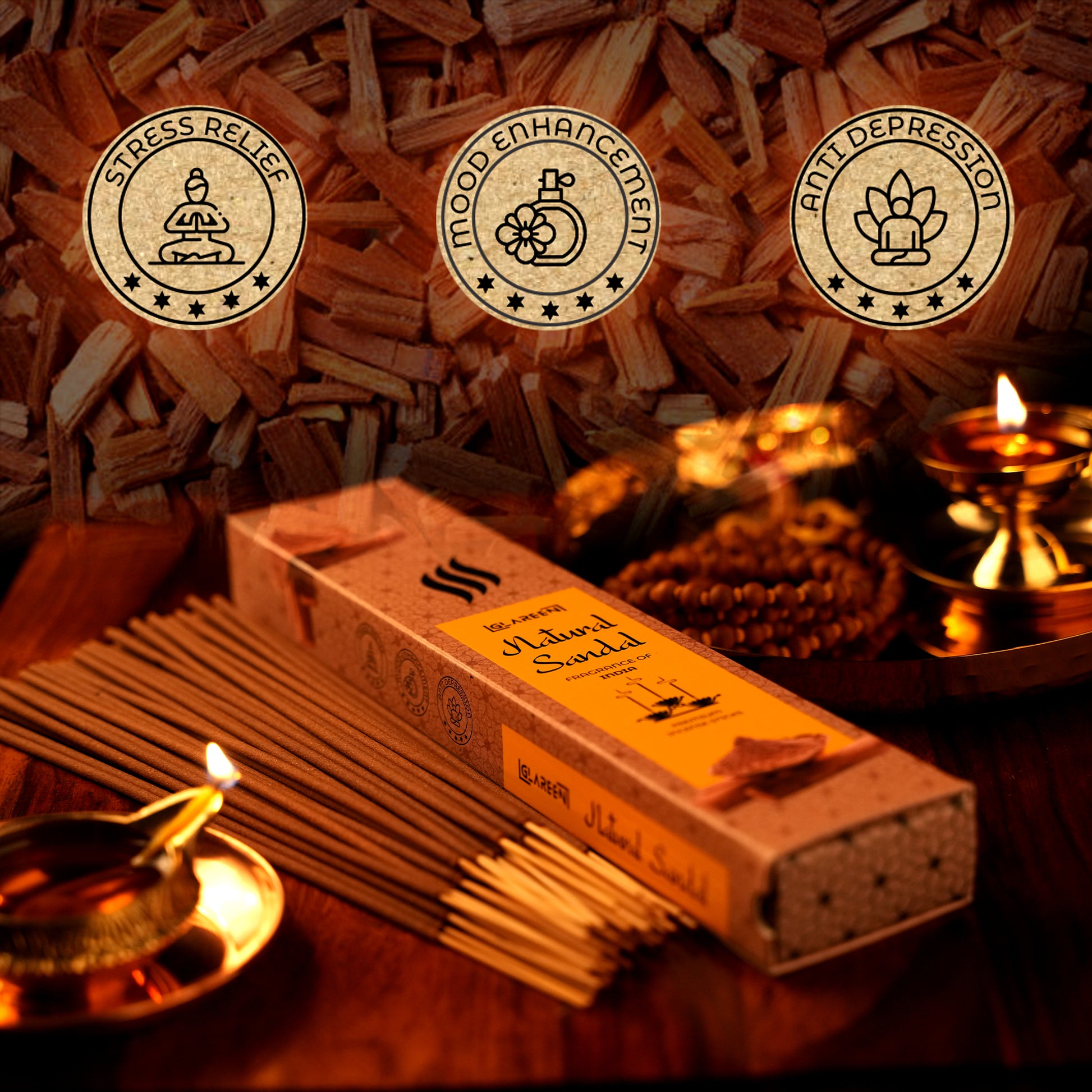 Handcrafted chandan agarbatti
